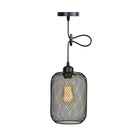 Ethan’s Industrial Wire Mesh Pendant Lamp: A Touch Of Charm Black / Barrel