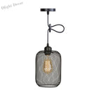 Ethan’s Industrial Wire Mesh Pendant Lamp: A Touch Of Charm Black / Barrel