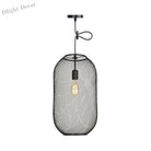 Ethan’s Industrial Wire Mesh Pendant Lamp: A Touch Of Charm Black / Cylinder