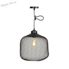 Ethan’s Industrial Wire Mesh Pendant Lamp: A Touch Of Charm Black / Pumpkin