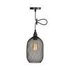 Ethan’s Industrial Wire Mesh Pendant Lamp: A Touch Of Charm Black / Rounded