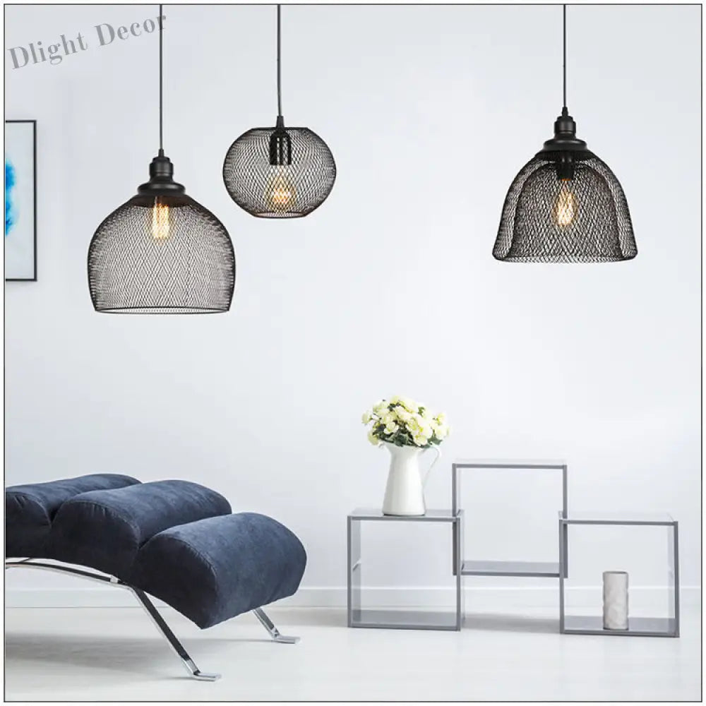 Ethan’s Industrial Wire Mesh Pendant Lamp: A Touch Of Charm