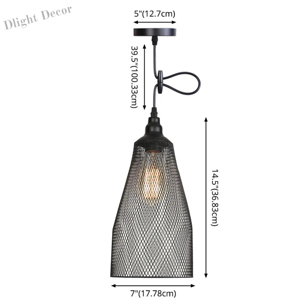 Ethan’s Industrial Wire Mesh Pendant Lamp: A Touch Of Charm