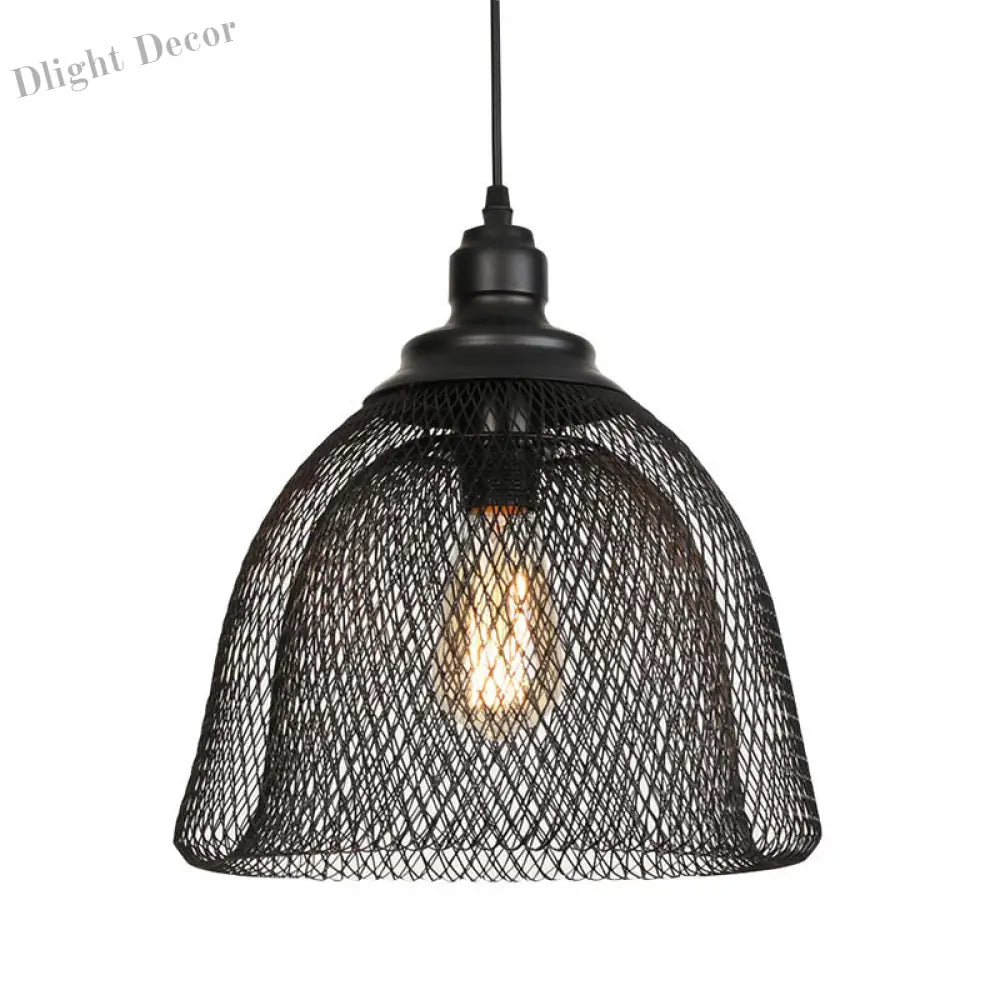 Ethan’s Industrial Wire Mesh Pendant Lamp: A Touch Of Charm