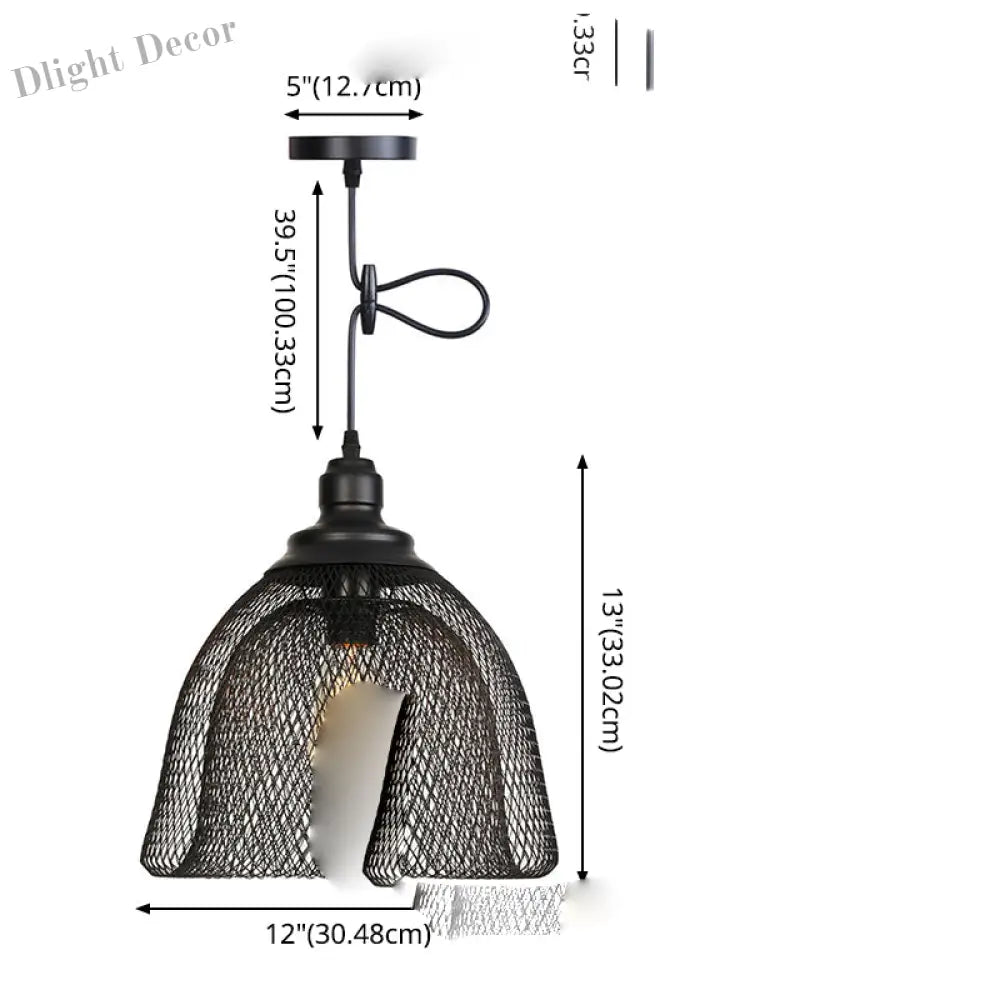 Ethan’s Industrial Wire Mesh Pendant Lamp: A Touch Of Charm