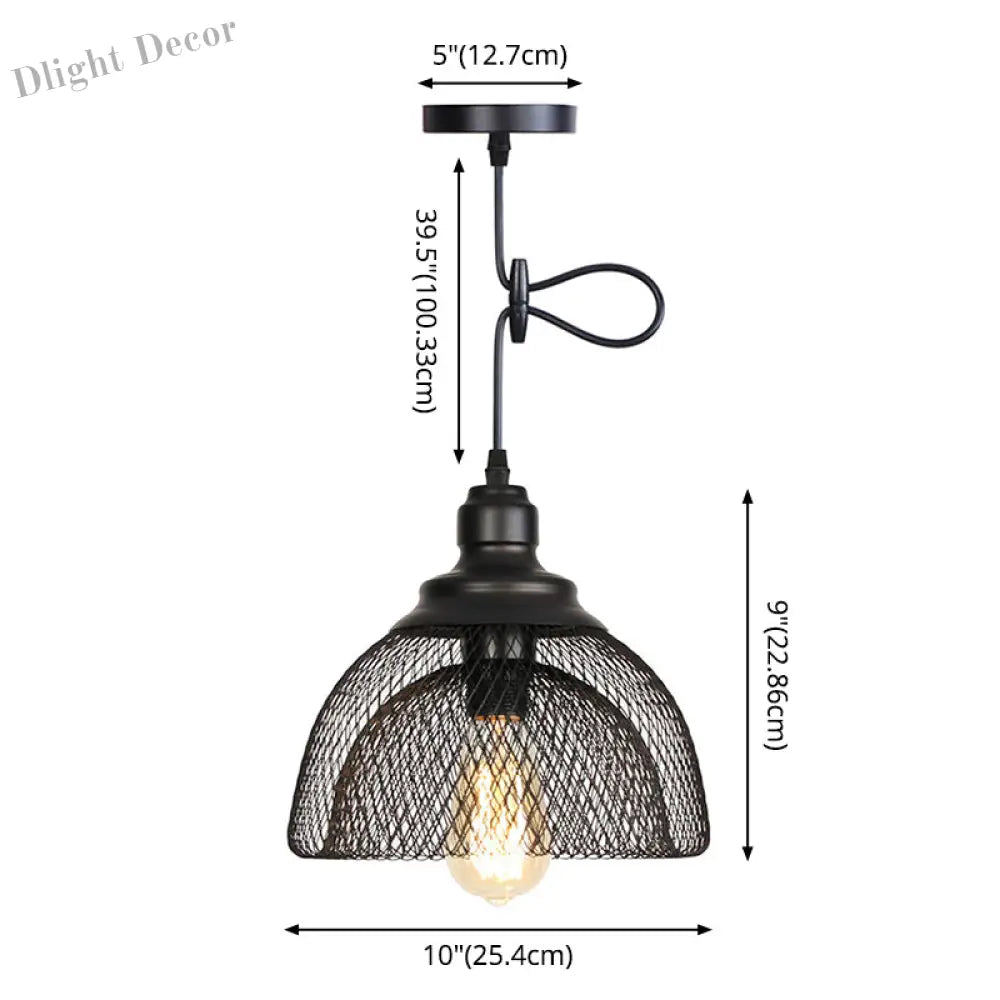 Ethan’s Industrial Wire Mesh Pendant Lamp: A Touch Of Charm