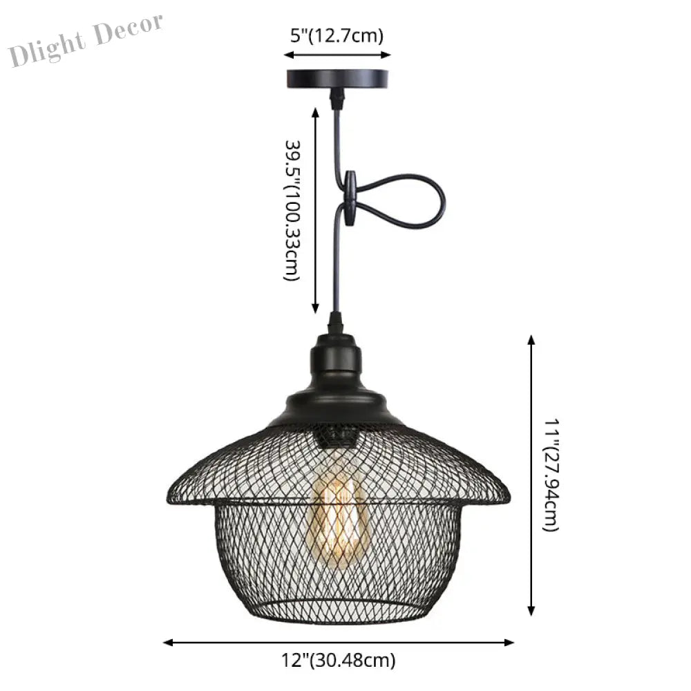 Ethan’s Industrial Wire Mesh Pendant Lamp: A Touch Of Charm