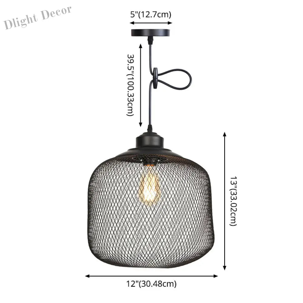 Ethan’s Industrial Wire Mesh Pendant Lamp: A Touch Of Charm