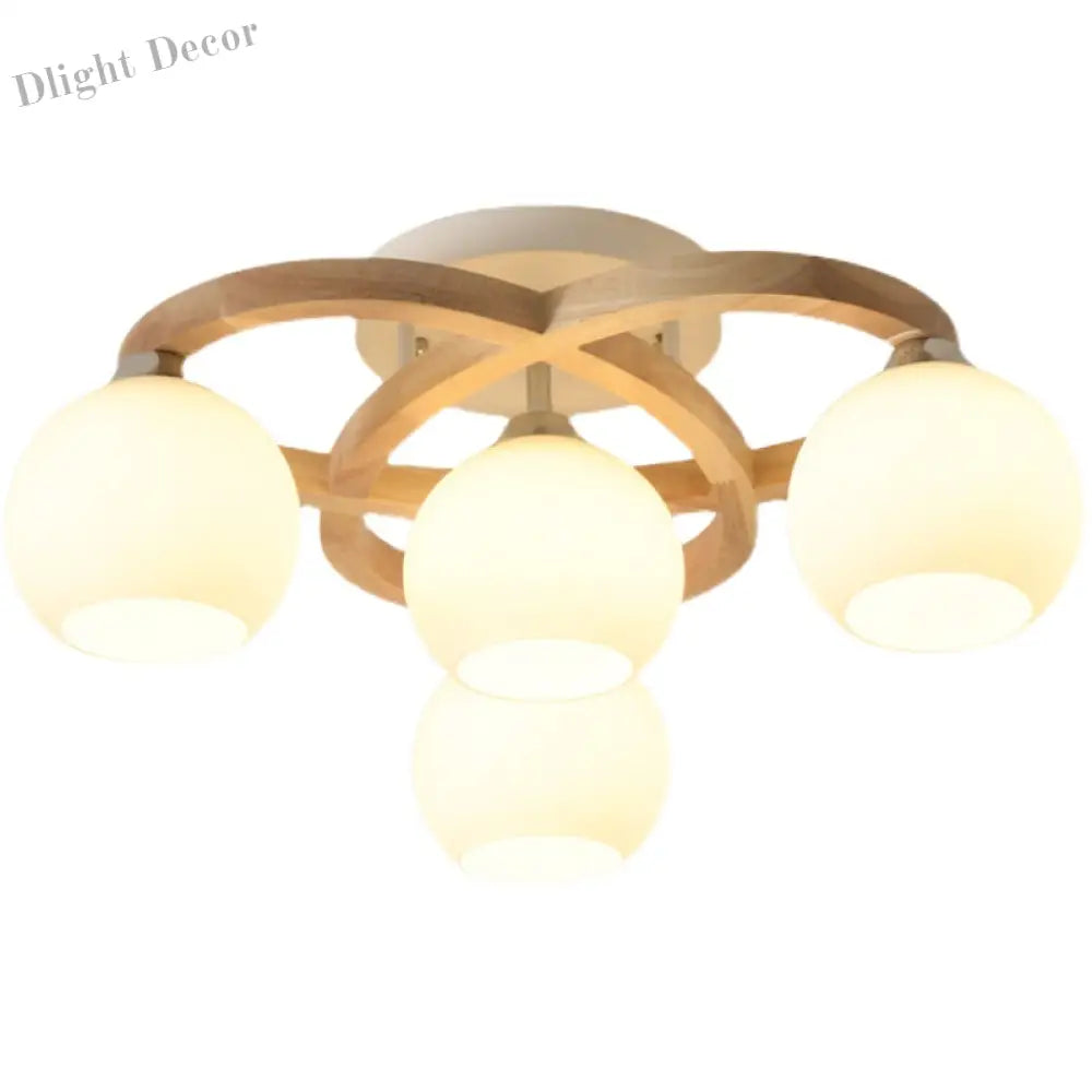 Ethan’s Modern Semi - Flush Chandelier: Warm Lighting And Rustic Charm For Your Bedroom