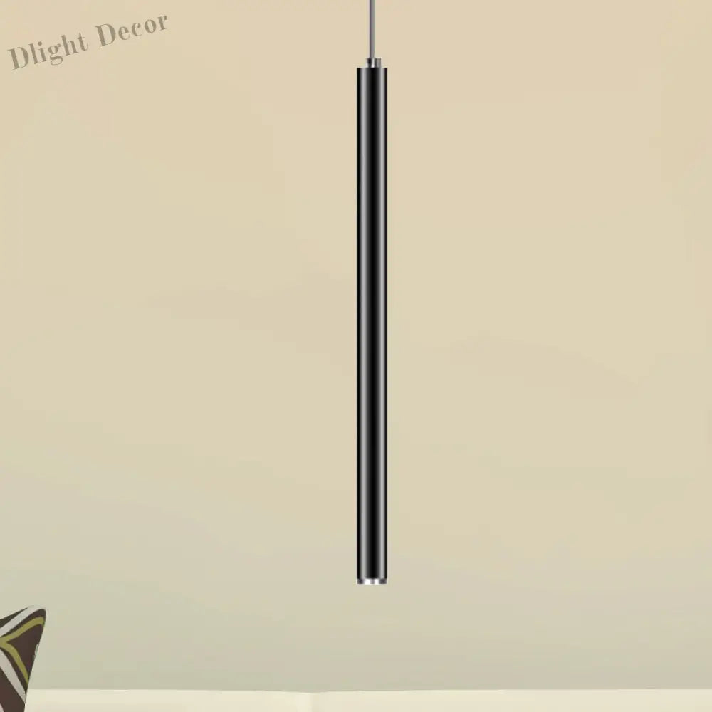 Ethan’s Modern Slim Pendant Lamp: A Touch Of Sophistication In Multiple Sizes Black / 39’ Warm