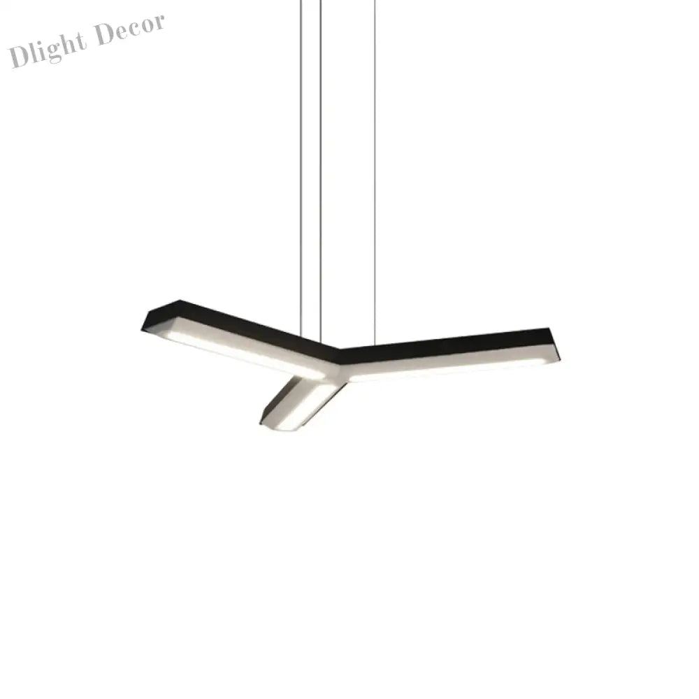 Ethan’s Modern Y - Shaped Led Pendant Lamp: Enhance Your Office With Style And Efficiency