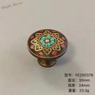 Ethnic Style Brass Art Handles – Vintage Cabinet and Drawer Pulls with Nepalese Craftsmanship FE2037B / 12XL Handles