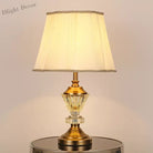 European Crystal Table Lamp - Elegant Bedside Light For Wedding Hotel And Bedroom Decor