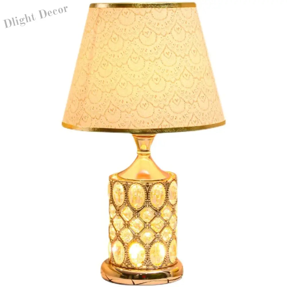 European Luxury Crystal Table Lamp - Warm And Romantic Bedroom Nightstand Decoration Light