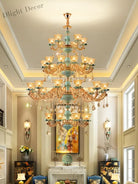 European - Style Duplex Building Chandelier - Elegance For Living Rooms Hotels And Ceramic