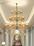 European - Style Duplex Building Chandelier - Elegance For Living Rooms Hotels And Ceramic