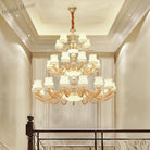 European Style Duplex Building Chandelier - Simple Elegance For Large Living Rooms Hallways And