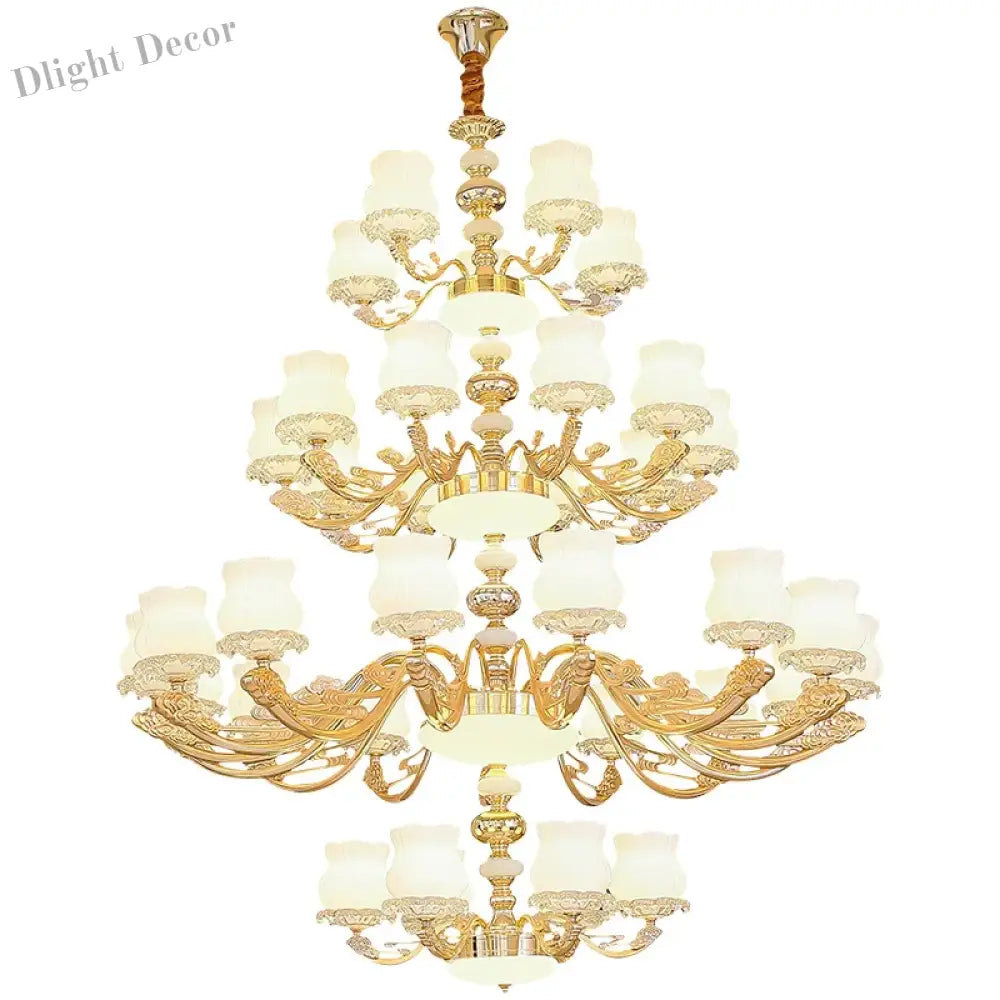 European Style Duplex Building Chandelier - Simple Elegance For Large Living Rooms Hallways And