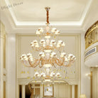 European - Style Duplex Building Large Chandelier - Villa Elegance For Spacious Living And Hotel