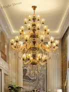 European Style Golden Chandelier - Elegance For Living Rooms Hotels Staircases Villas With Multi -