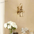 Éva’s Country Style Outdoor Copper Wall Lamp - Charming Balcony And Staircase Lighting Lamps