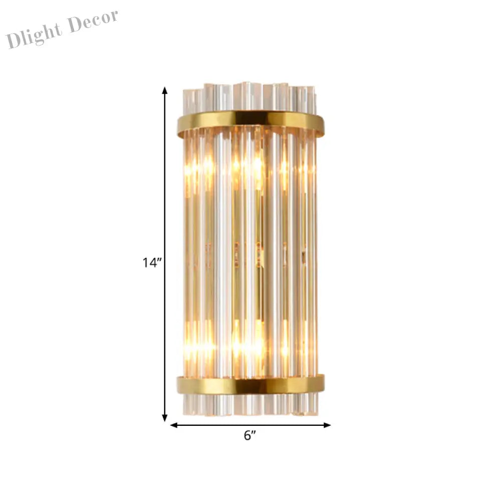 Evelyn - Exquisite 2 - Light Crystal Wall Sconce In Gold Finish