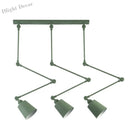 Evelyn’s Adjustable 3 - Light Green & Black Pendant Lamp: A Touch Of Modern Elegance