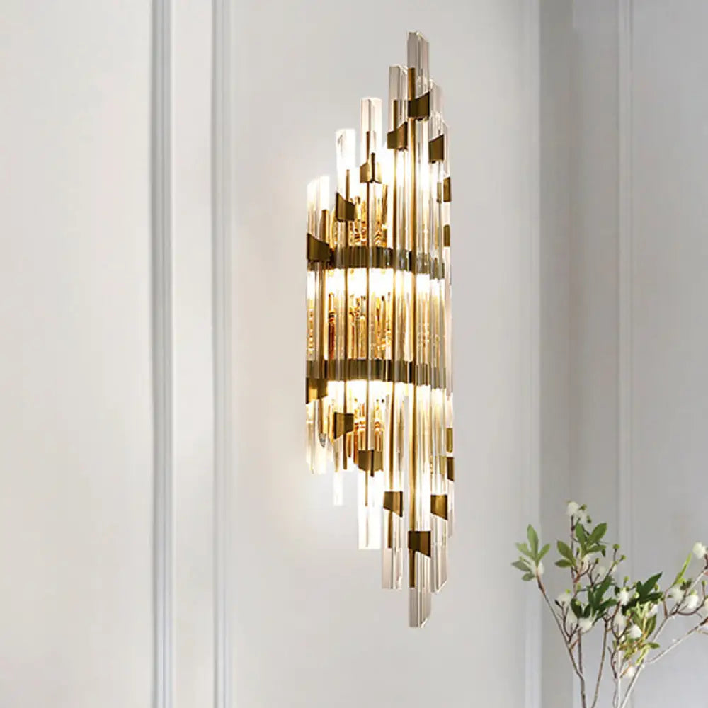 Evelyn’s Crystal Sconce - Modern Elegance For Your Living Room Gold