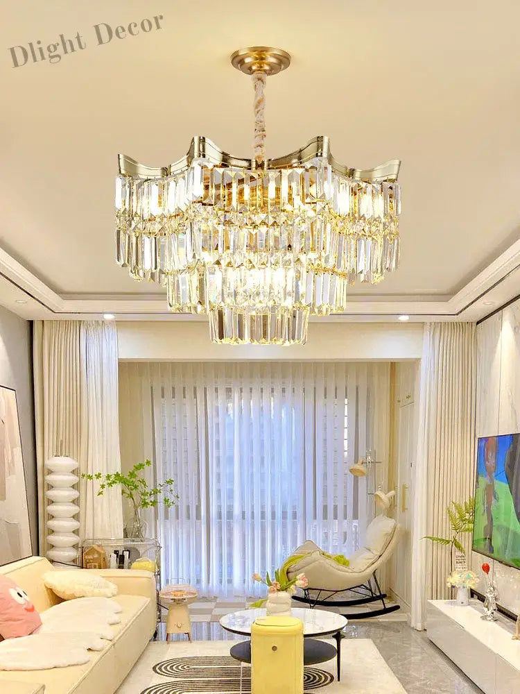 Exquisite Crystal Chandelier For Living Rooms Bedrooms And More - Modern French Light Luxury Design