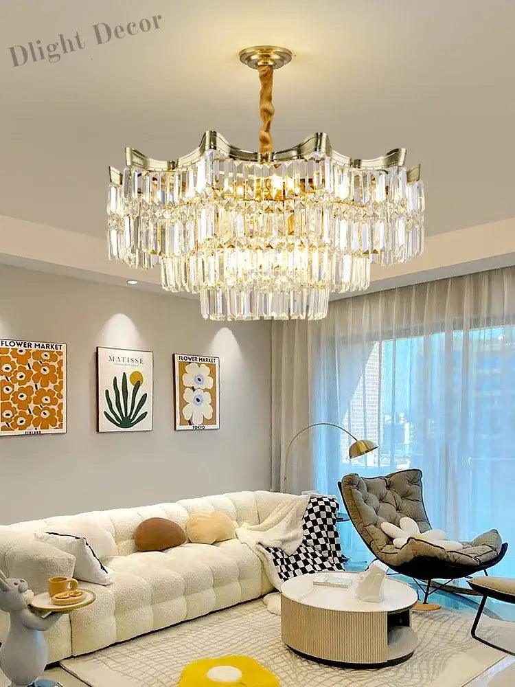 Exquisite Crystal Chandelier For Living Rooms Bedrooms And More - Modern French Light Luxury Design