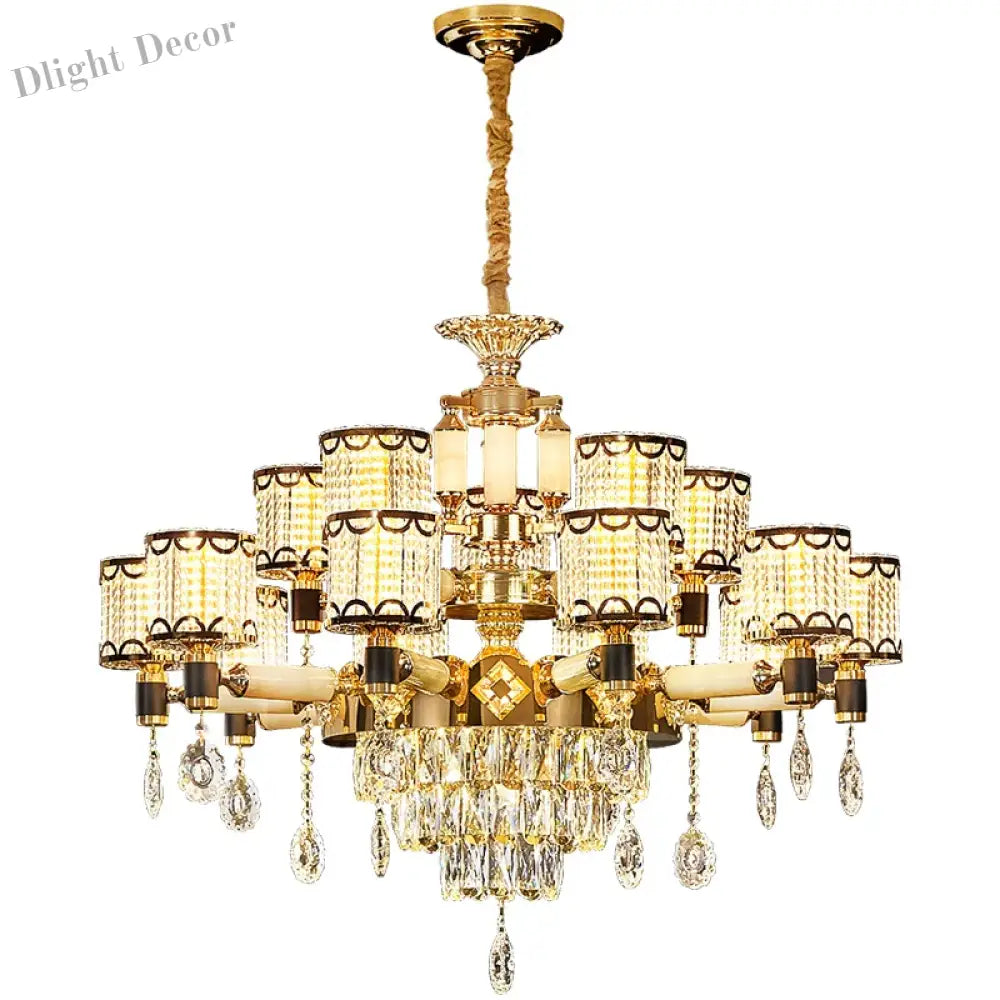 Exquisite Crystal Pendant Chandelier - A Luxurious And Romantic Lighting Fixture For Your Living