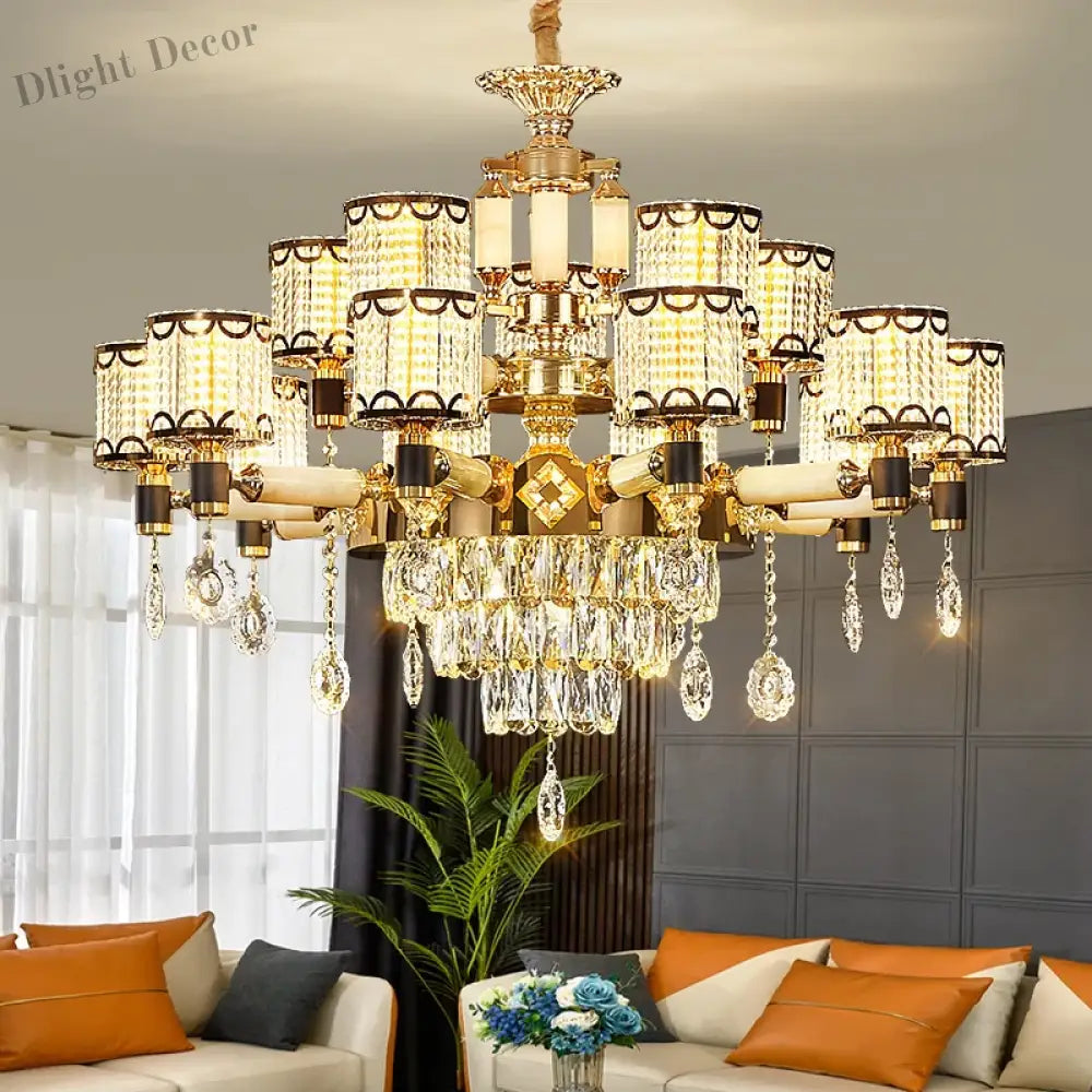 Exquisite Crystal Pendant Chandelier - A Luxurious And Romantic Lighting Fixture For Your Living