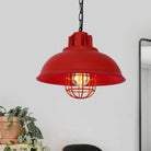 Ezra’s Industrial Pendant: Modern Flair & Rustic Charm Red