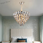 Faith Modern Crystal Chandelier - Smoke Grey Cone Pendant Light (Multiple Tiers)