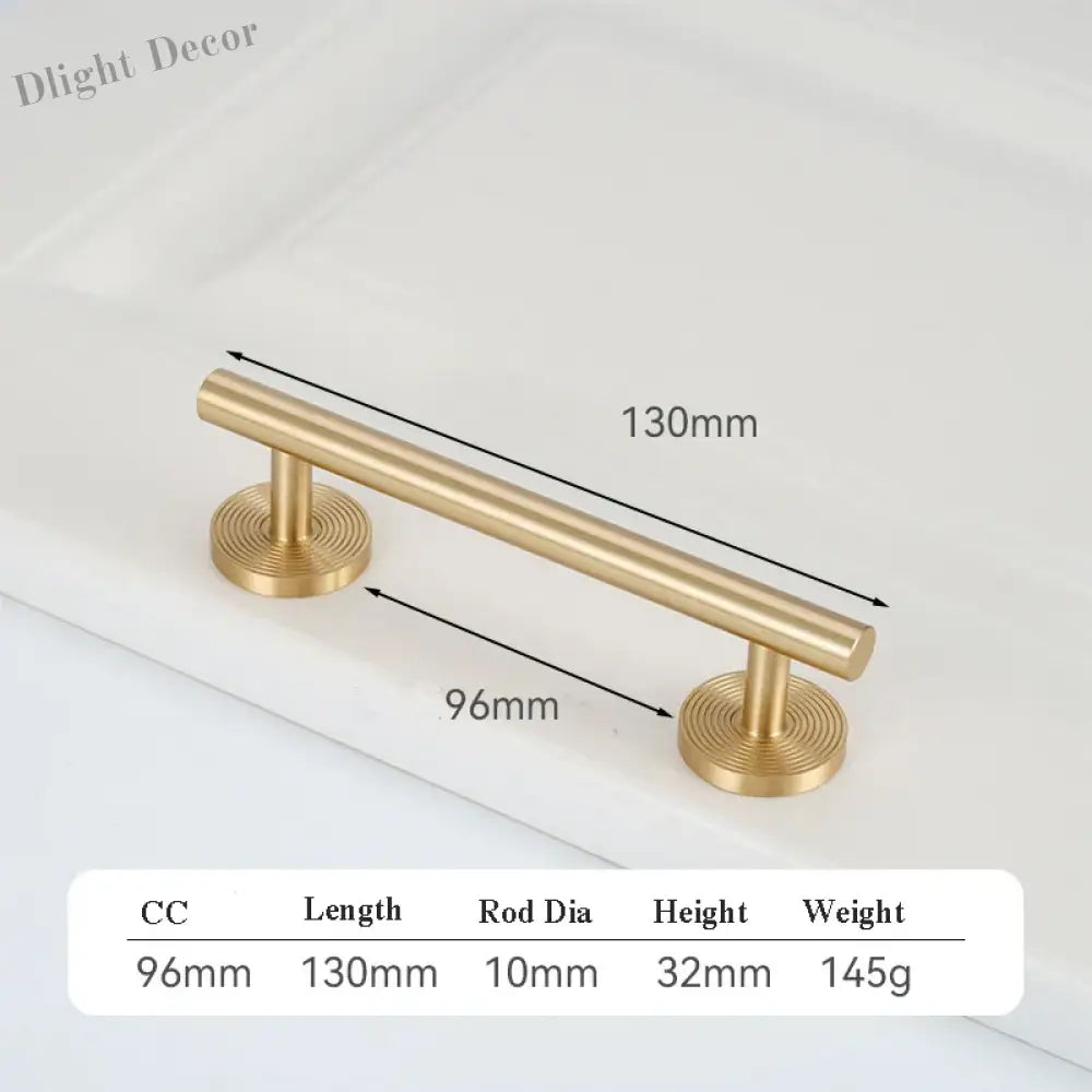 France Satin Gold Cabinet Handles – Solid Brass Kitchen Drawer Knobs and Door Pulls (130mm-510mm) 2031-130 Handles