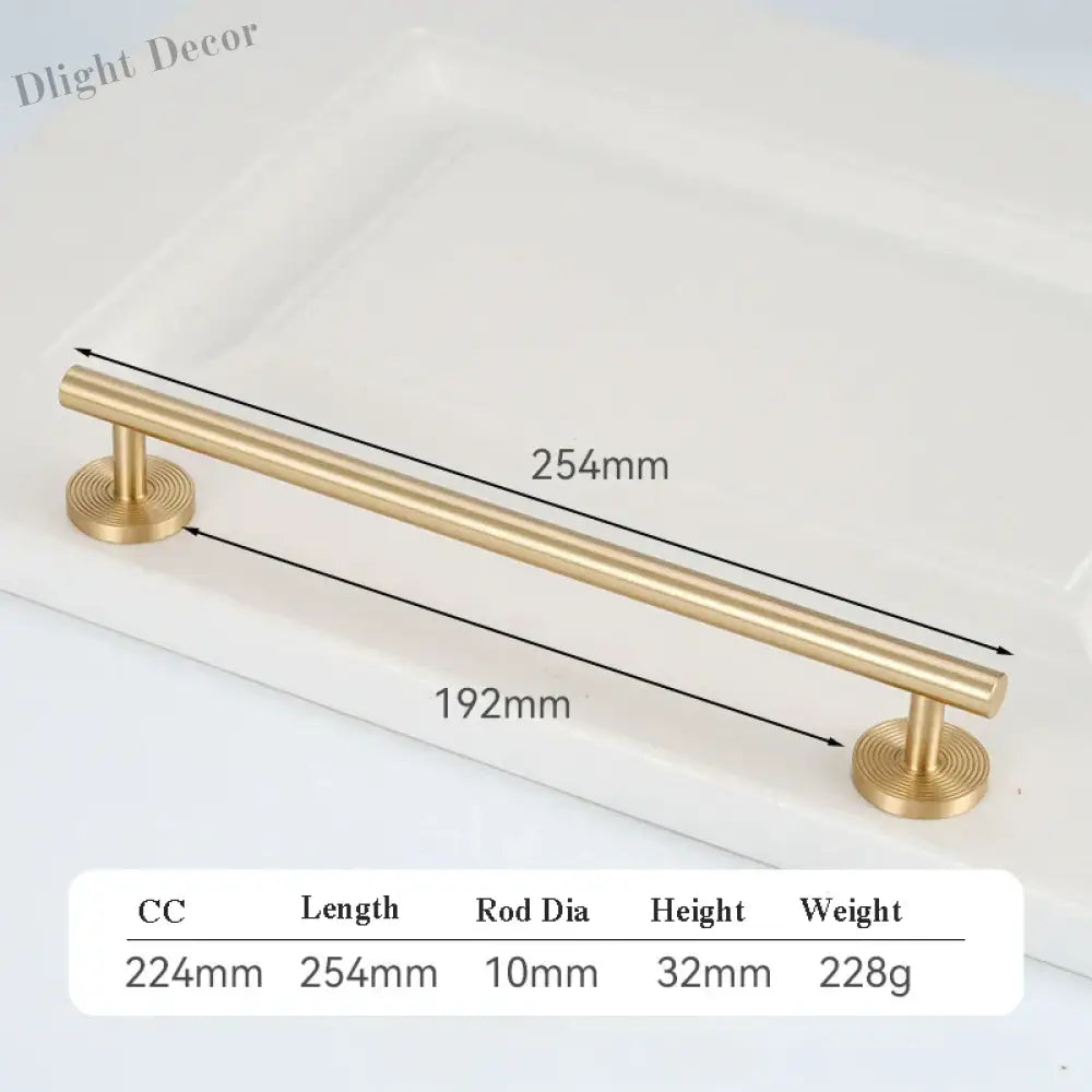 France Satin Gold Cabinet Handles – Solid Brass Kitchen Drawer Knobs and Door Pulls (130mm-510mm) 2031-254 Handles
