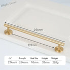 France Satin Gold Cabinet Handles – Solid Brass Kitchen Drawer Knobs and Door Pulls (130mm-510mm) 2031-254 Handles