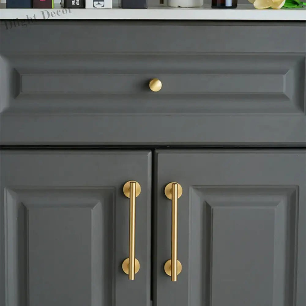France Satin Gold Cabinet Handles – Solid Brass Kitchen Drawer Knobs and Door Pulls (130mm-510mm) Handles