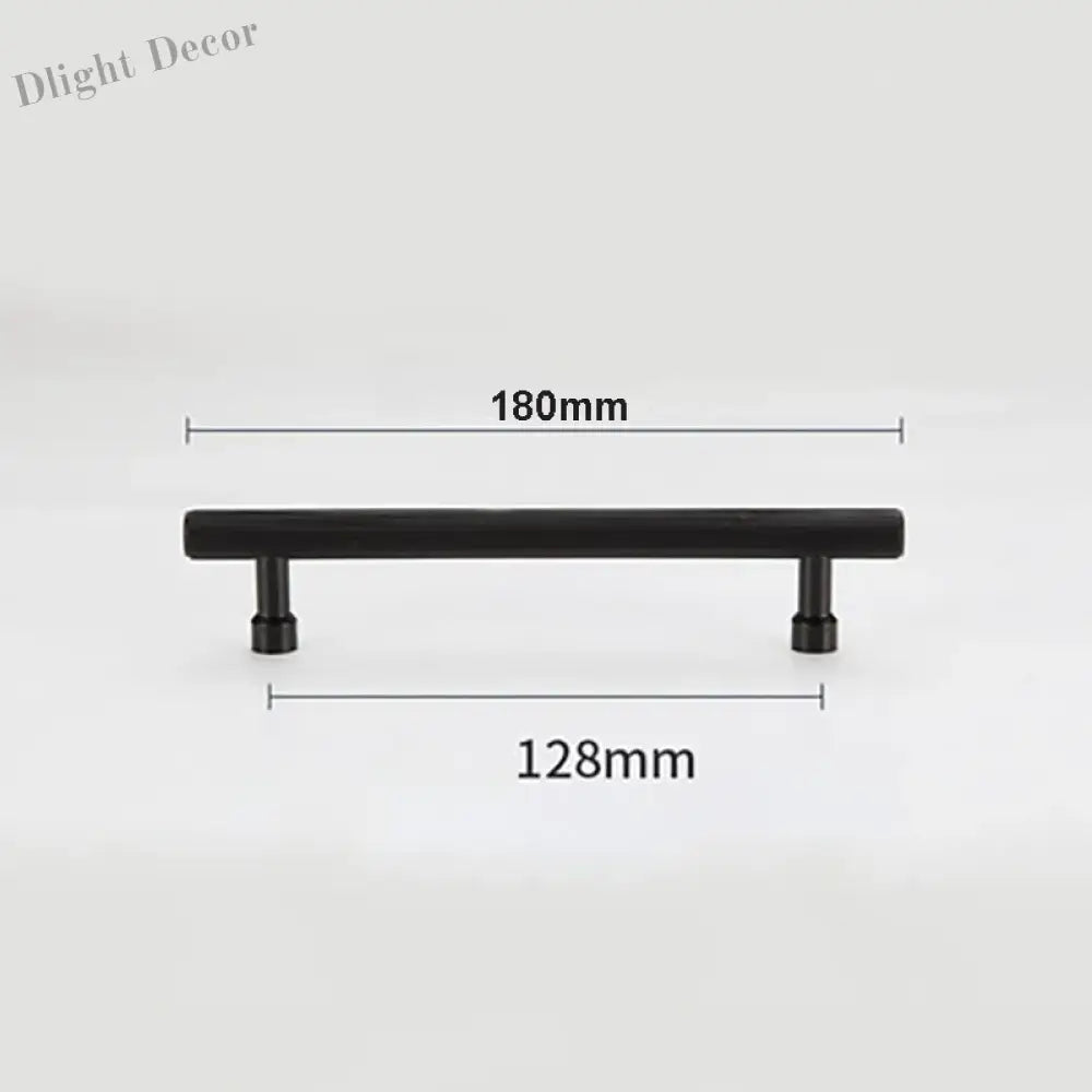 Gold and Black Brass T-Bar Handles – Straight Line Cabinet Pulls and Wardrobe Knobs TB9013-B180 Handles