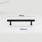 Gold and Black Brass T-Bar Handles – Straight Line Cabinet Pulls and Wardrobe Knobs TB9013-B180 Handles