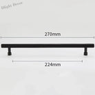 Gold and Black Brass T-Bar Handles – Straight Line Cabinet Pulls and Wardrobe Knobs TB9013-B270 Handles