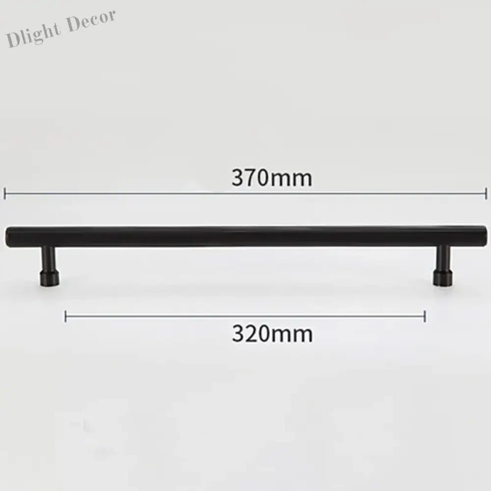 Gold and Black Brass T-Bar Handles – Straight Line Cabinet Pulls and Wardrobe Knobs TB9013-B370 Handles