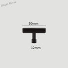 Gold and Black Brass T-Bar Handles – Straight Line Cabinet Pulls and Wardrobe Knobs TB9013-B50 Handles
