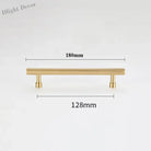 Gold and Black Brass T-Bar Handles – Straight Line Cabinet Pulls and Wardrobe Knobs TB9013-G180 Handles