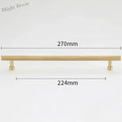 Gold and Black Brass T-Bar Handles – Straight Line Cabinet Pulls and Wardrobe Knobs TB9013-G270 Handles
