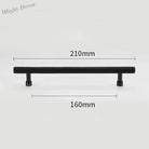 Gold and Black Solid Brass Handles – Straight Line Cabinet T-Bar and Wardrobe Pulls TB9013-B210 Handles