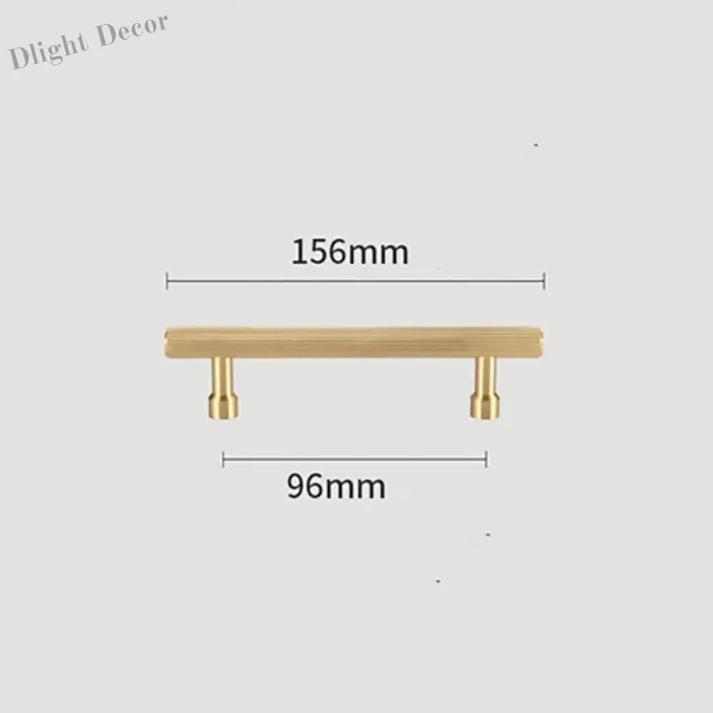 Gold and Black Solid Brass Handles – Straight Line Cabinet T-Bar and Wardrobe Pulls TB9013-G156 Handles