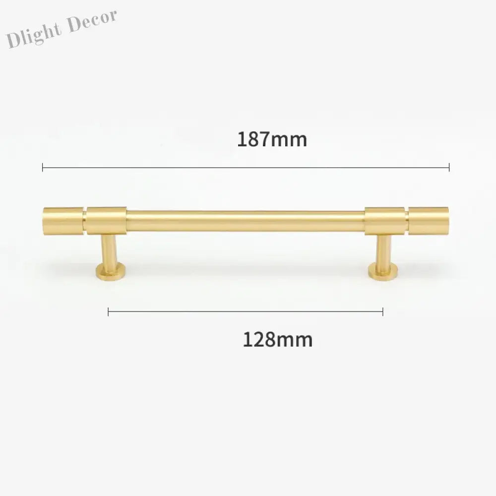 Gold and Bronze Brass Wardrobe Handles – Vintage Cabinet Drawer Pulls and Bar Handles gold 187mm Handles
