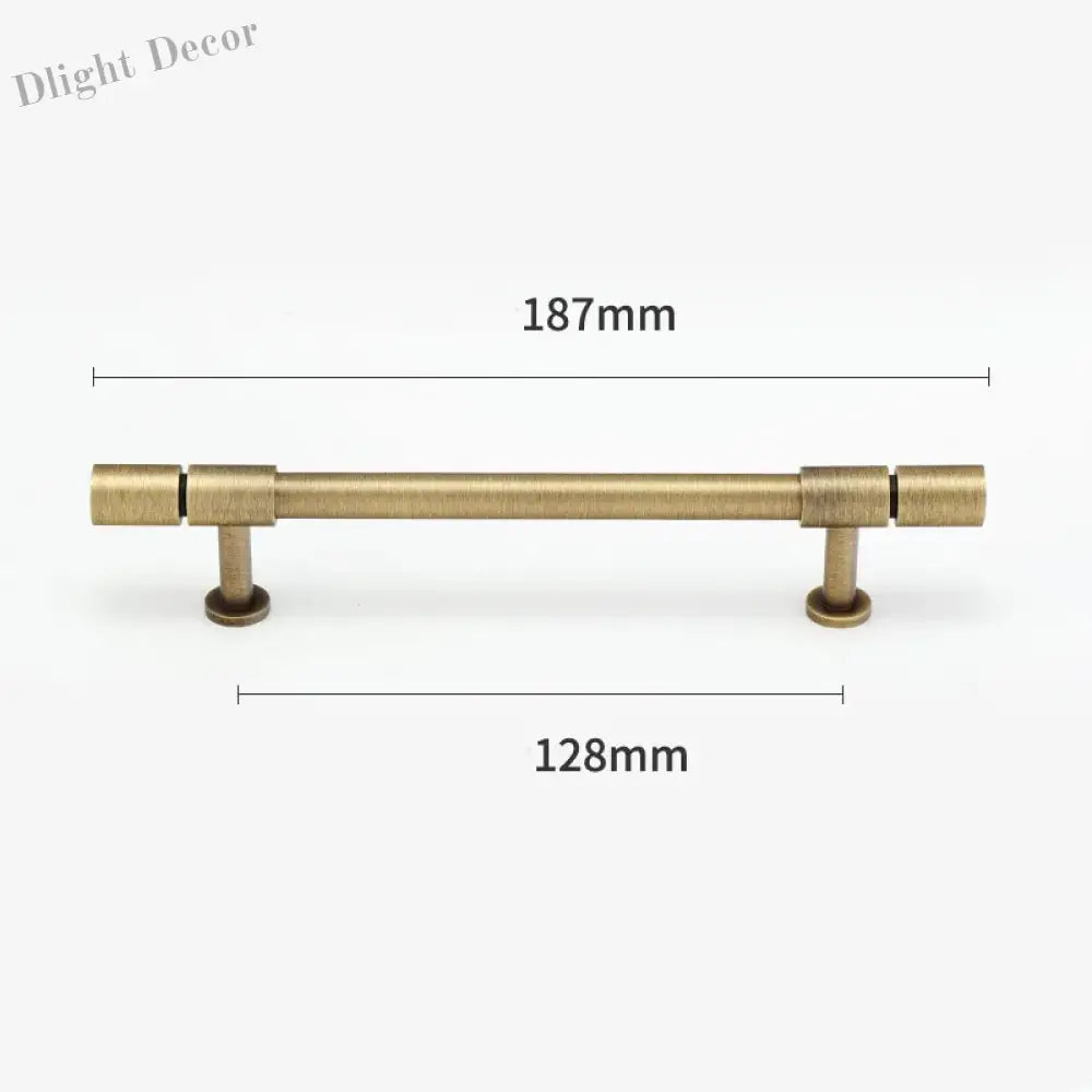 Gold and Bronze Brass Wardrobe Handles – Vintage Cabinet Drawer Pulls and Bar Handles bronze 187mm Handles