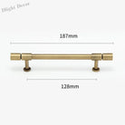 Gold and Bronze Brass Wardrobe Handles – Vintage Cabinet Drawer Pulls and Bar Handles bronze 187mm Handles